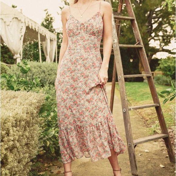 Sweet Rose Ruffled Midi Dress - Picture 5 of 14